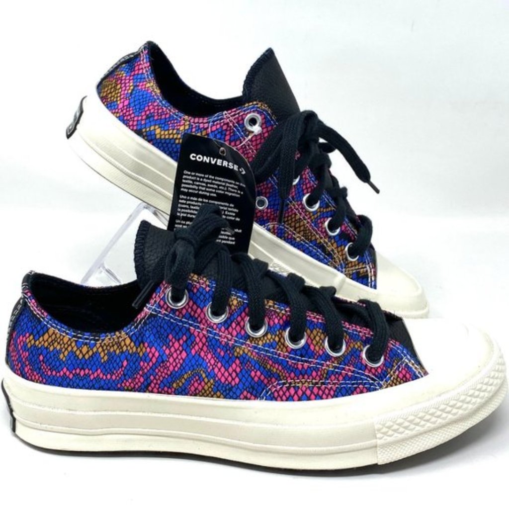 Converse Chunk 70 Ox Blue Pink Egret Canvas Low Top Sneaker Womens Size 570265c